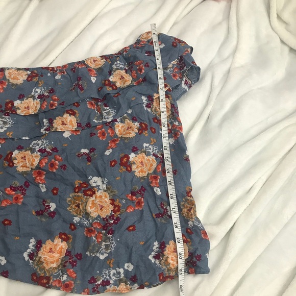 Cute One Shoulder Floral Top - Picture 6 of 6